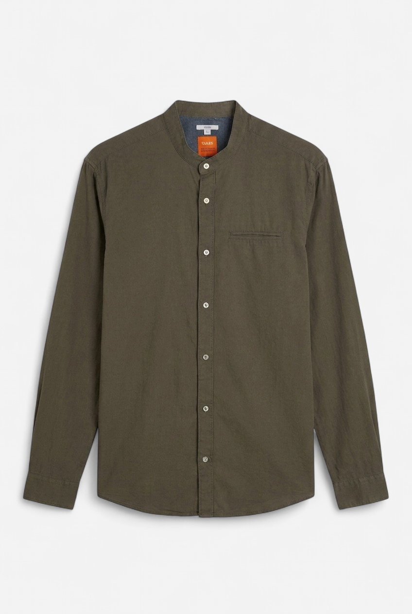 Chemise Faux Uni Ajustée