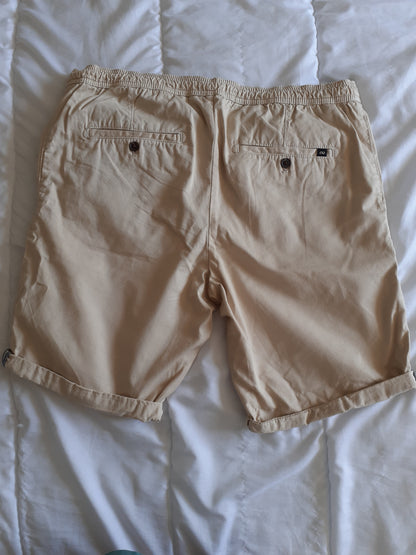 Bermuda chino uni taille élastiquée