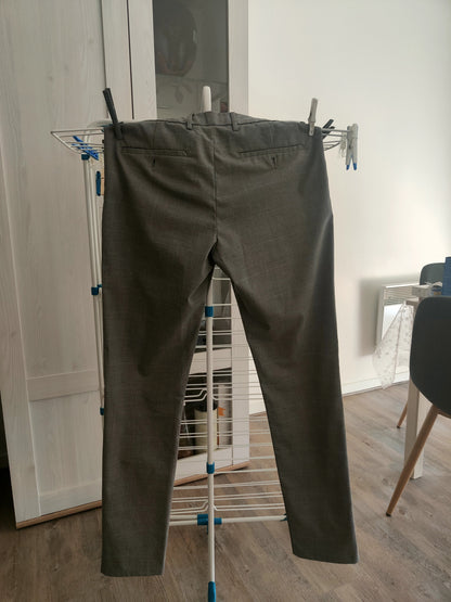 Pantalon chino slim à carreaux