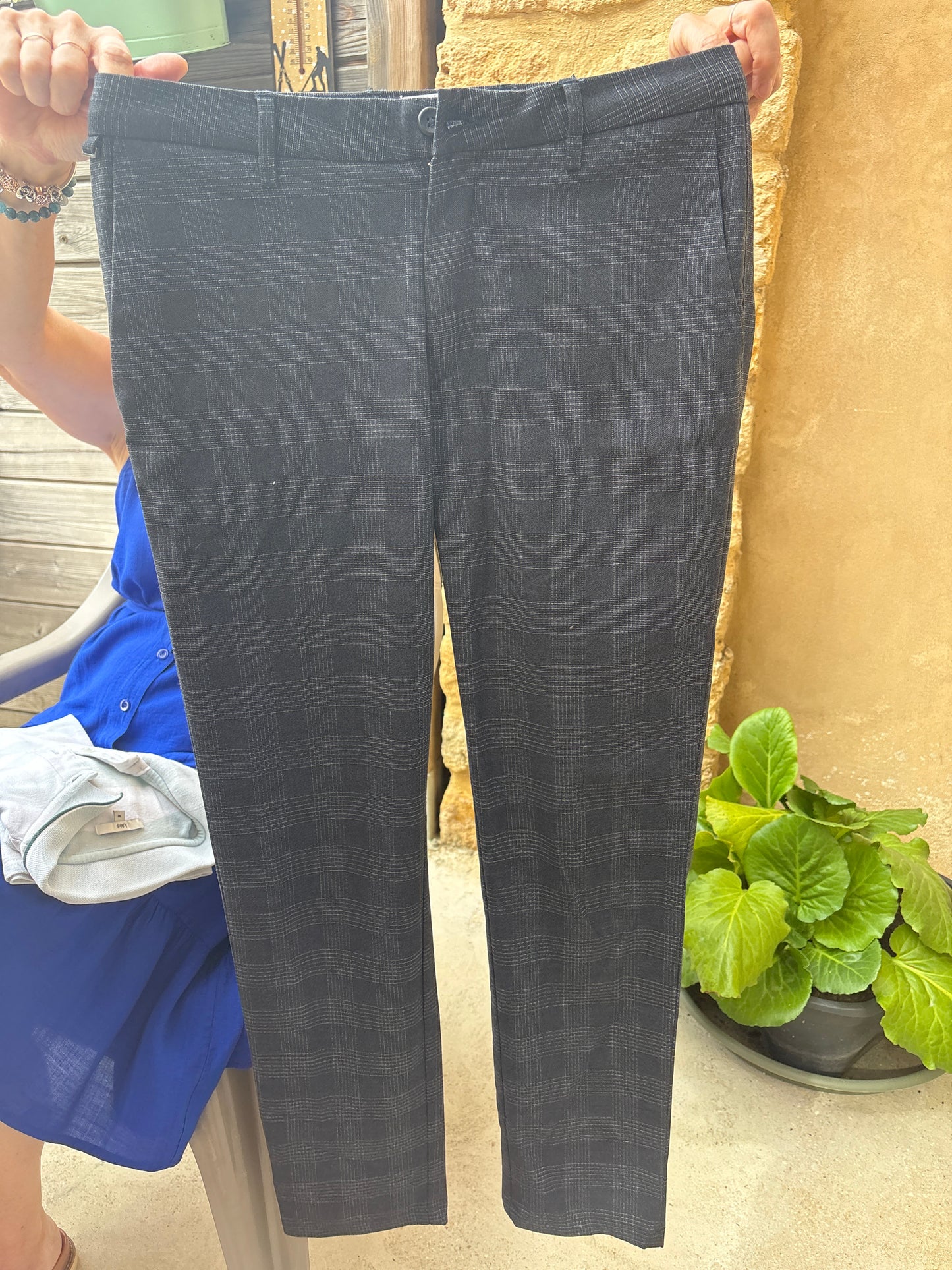 Pantalon chino à carreaux