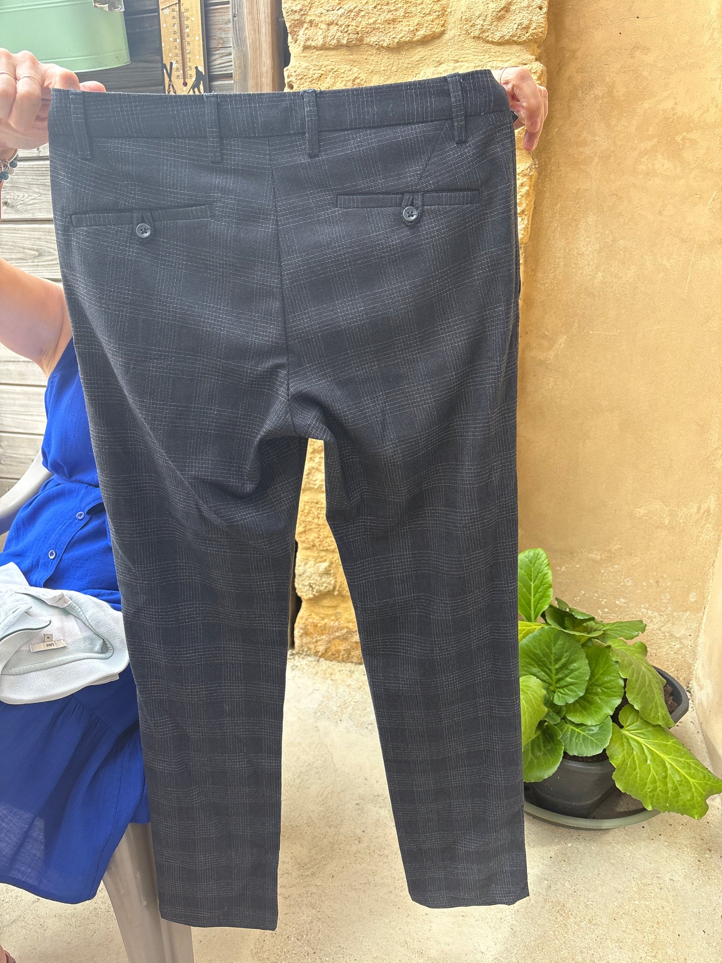 Pantalon chino à carreaux