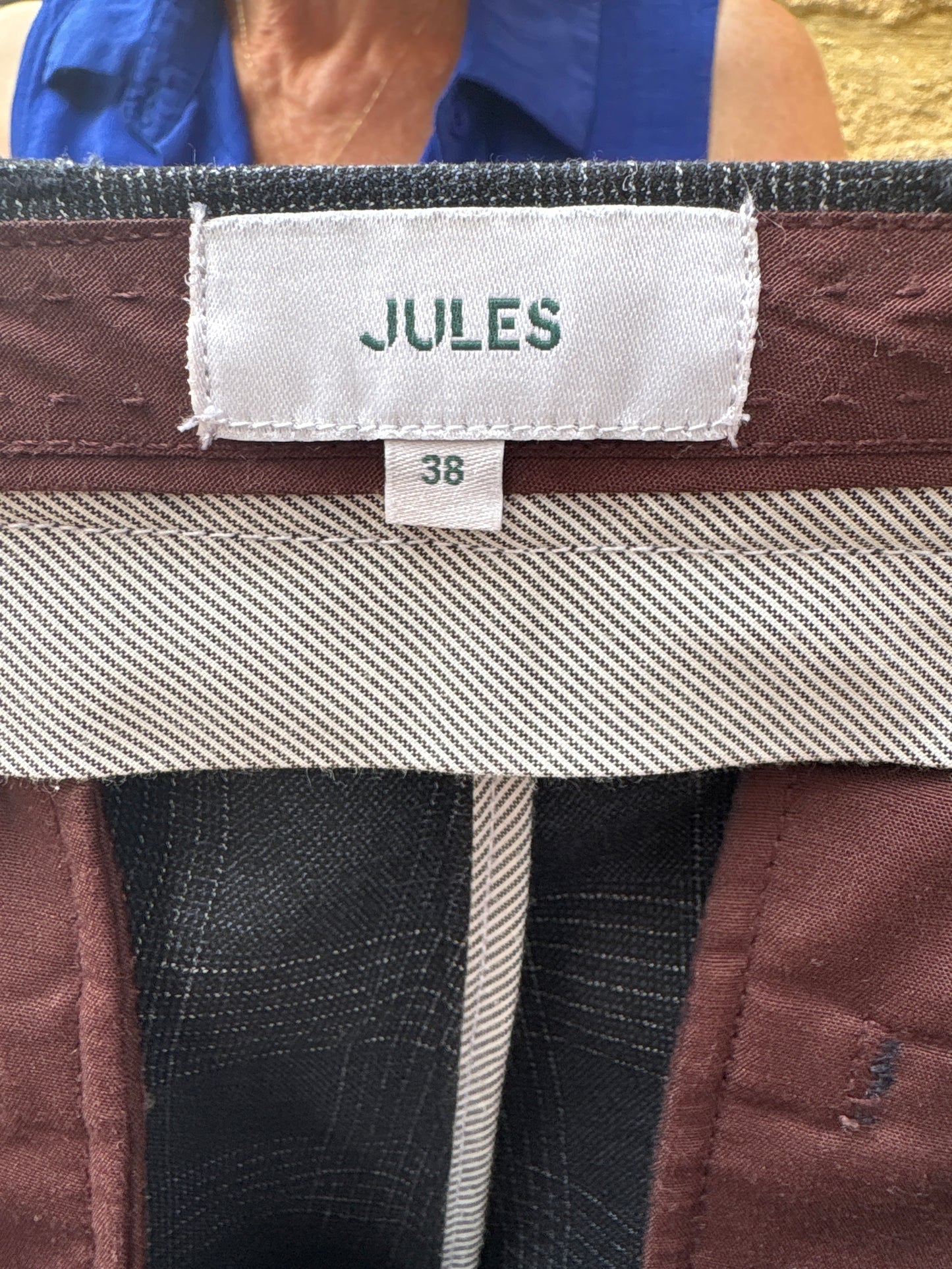 Pantalon chino à carreaux