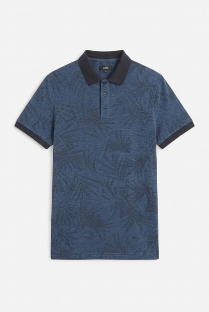 Polo imprimé all over feuillages