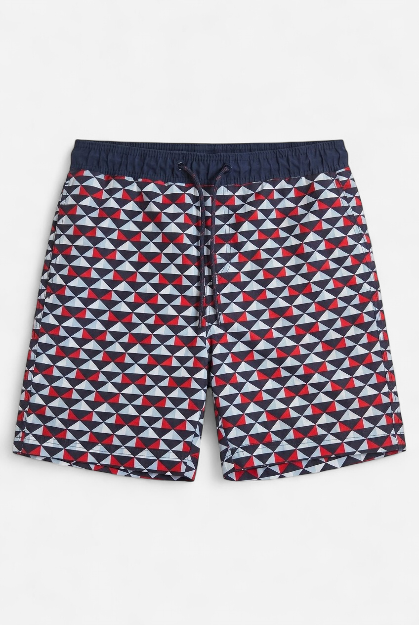 Maillot de bain homme motif géométrique
