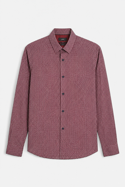 Chemise Slim stretch motif géométrique