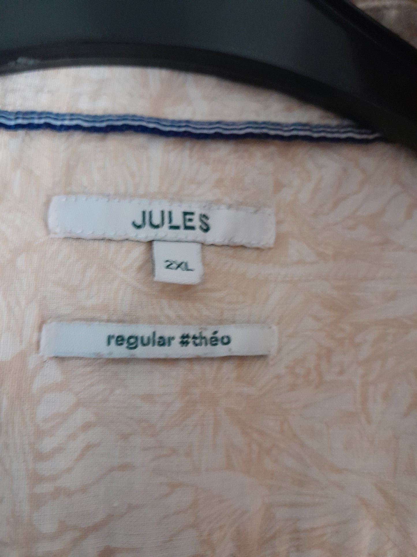Chemisette regular imprimé feuille lin