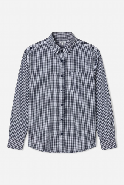 Chemise à carreaux bleus vichy regular Jules taille XL