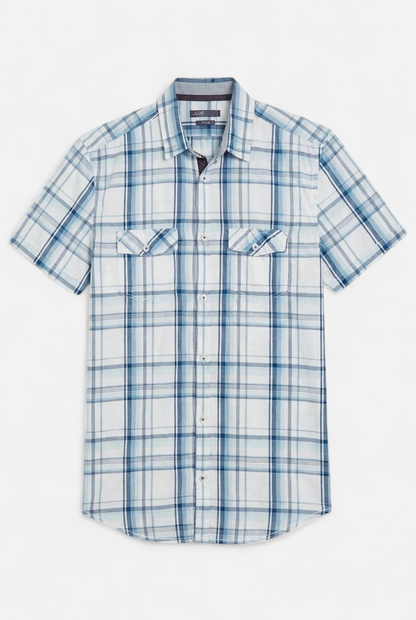 Chemise manches courtes à carreaux