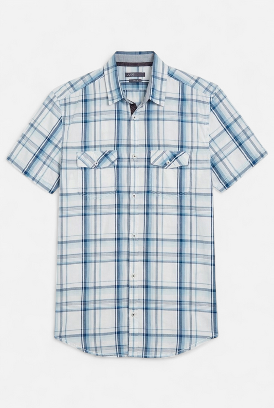 Chemise manches courtes à carreaux