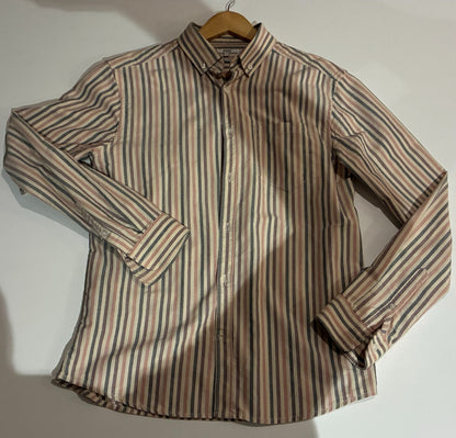 Chemise regular oxford à rayures multicolore coton biologique