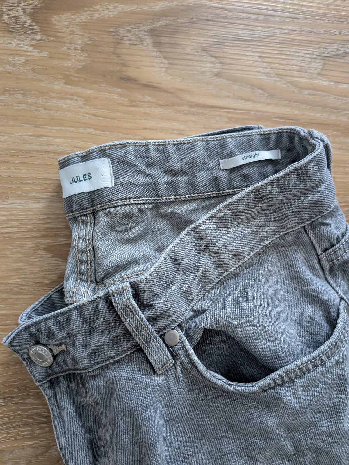 Jean coupe droite (straight) gris - taille 42