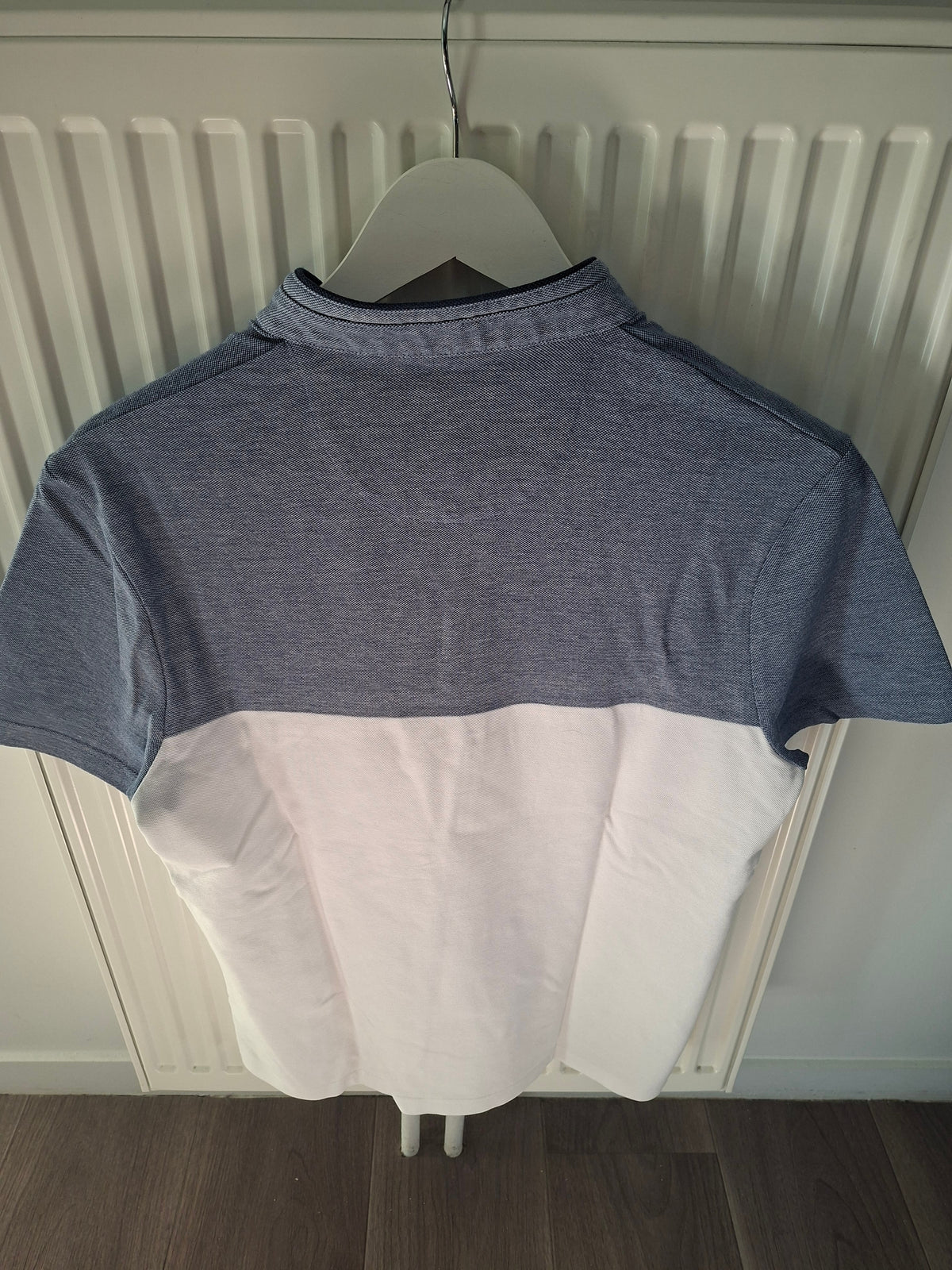 Polo manches courtes color block col mao