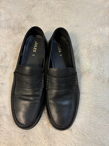 Mocassin noir en cuir