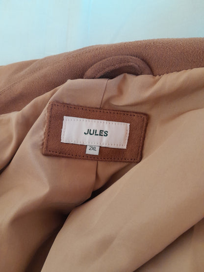 Blouson col chemise aspect velours