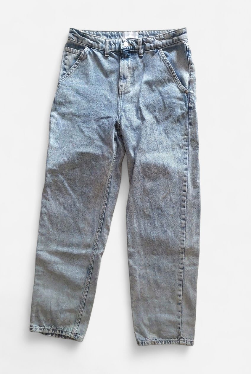 Jean baggy 100% coton - Bleu