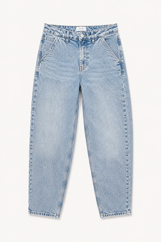 Jean baggy 100% coton - Bleu