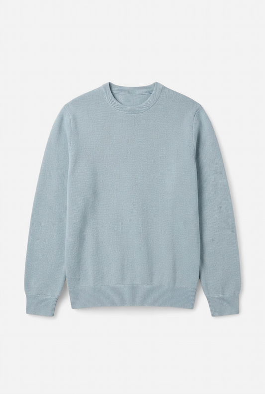 Pull col rond jeux de points