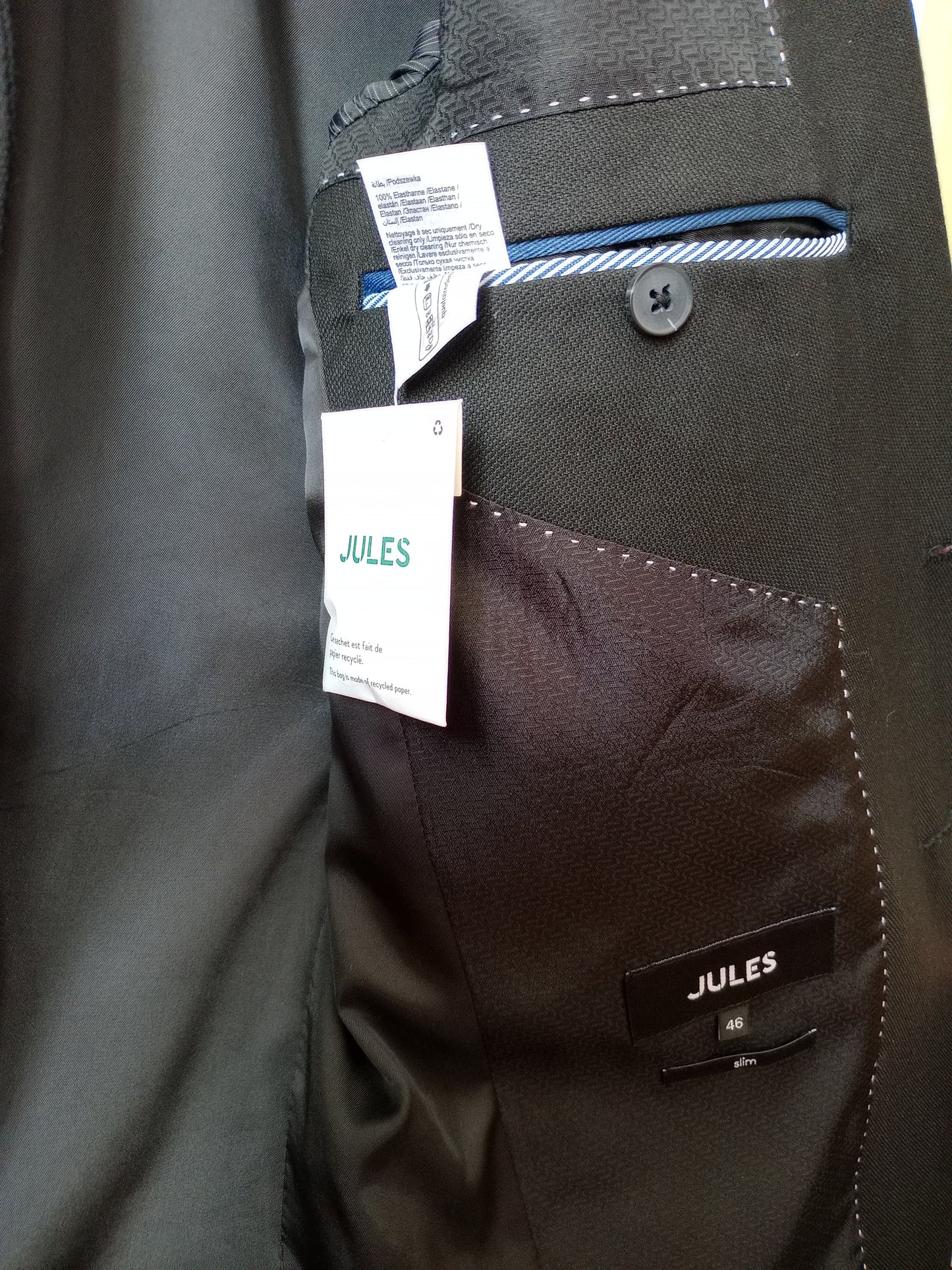 veste et pantalon de costume slim noir