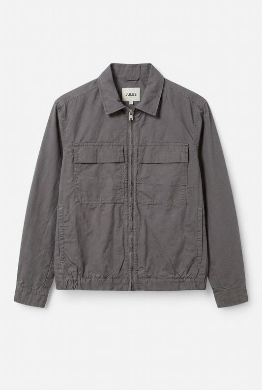 Blouson zippé léger Gris foncé taille S
