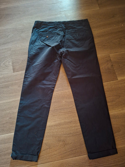Pantalon chinois slim sasha taille 42 bleu marine w32 l30