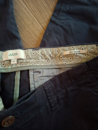 Pantalon chinois slim sasha taille 42 bleu marine w32 l30