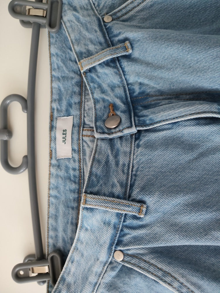 Pantalon jean cargo taille 38 bleu clair