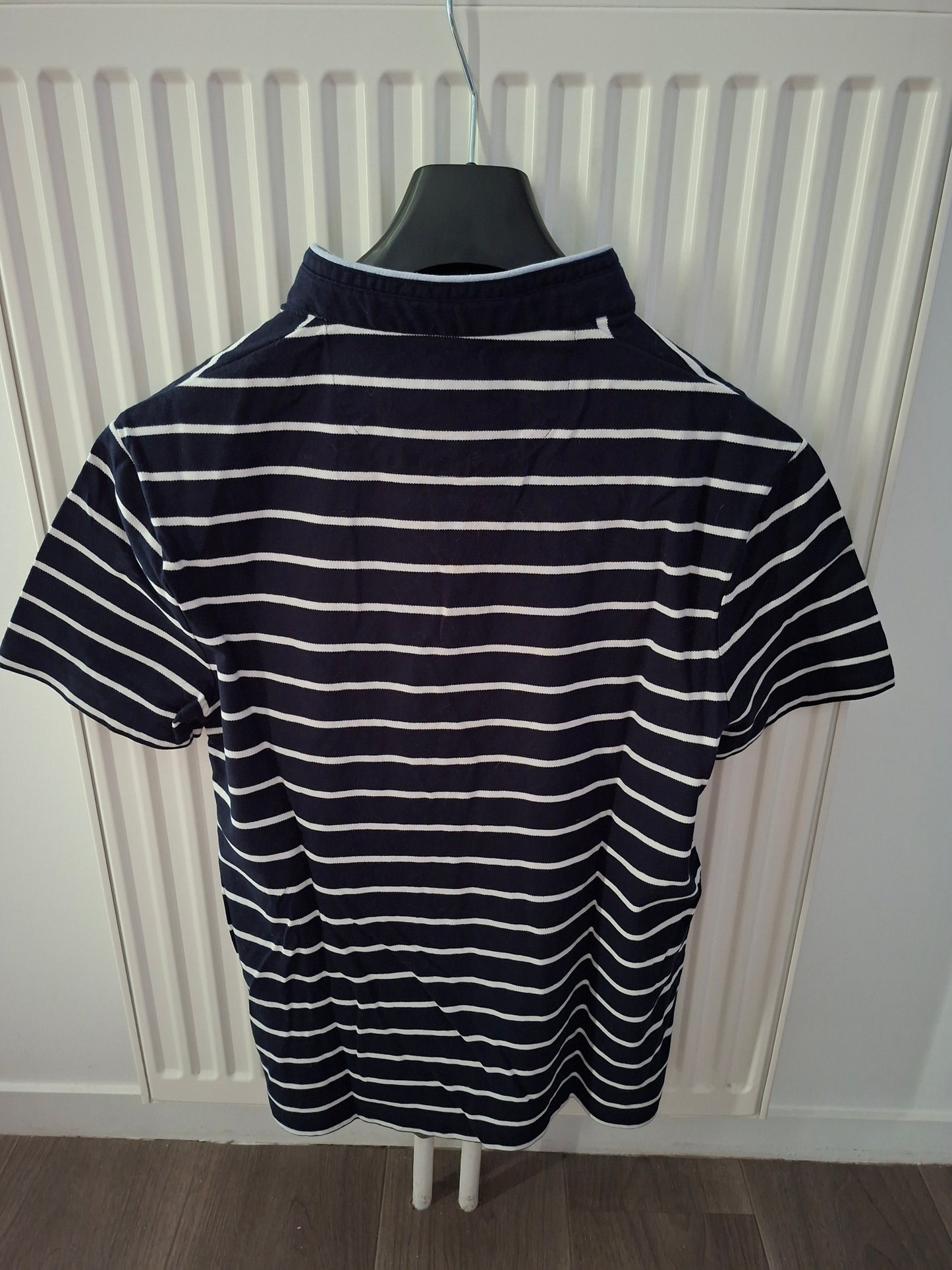 Polo manches courtes marinière col mao