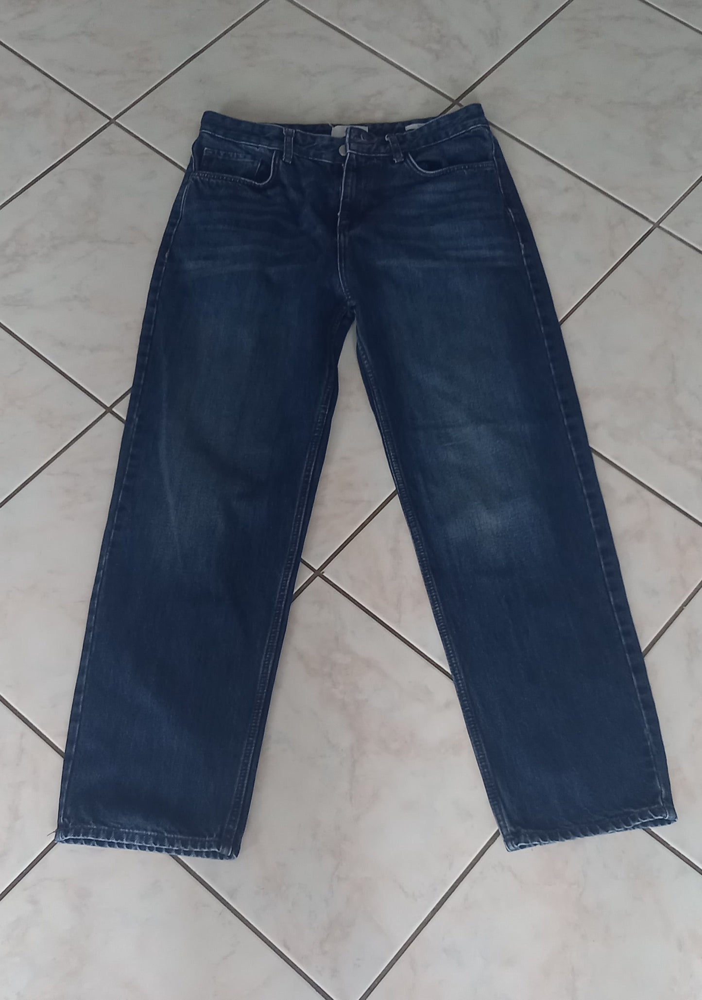 Jeans baggy bleu foncé  T40