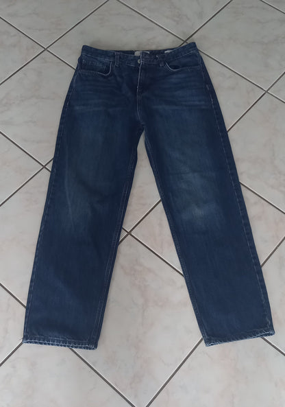 Jeans baggy bleu foncé  T40