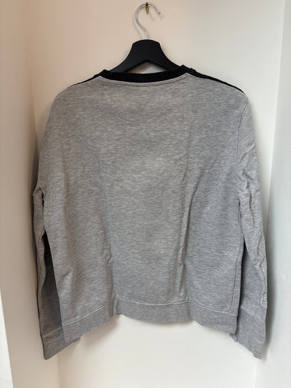 Sweatshirt col rond poche en suédine