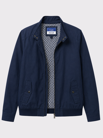 Blouson col montant doublure fantaisie.