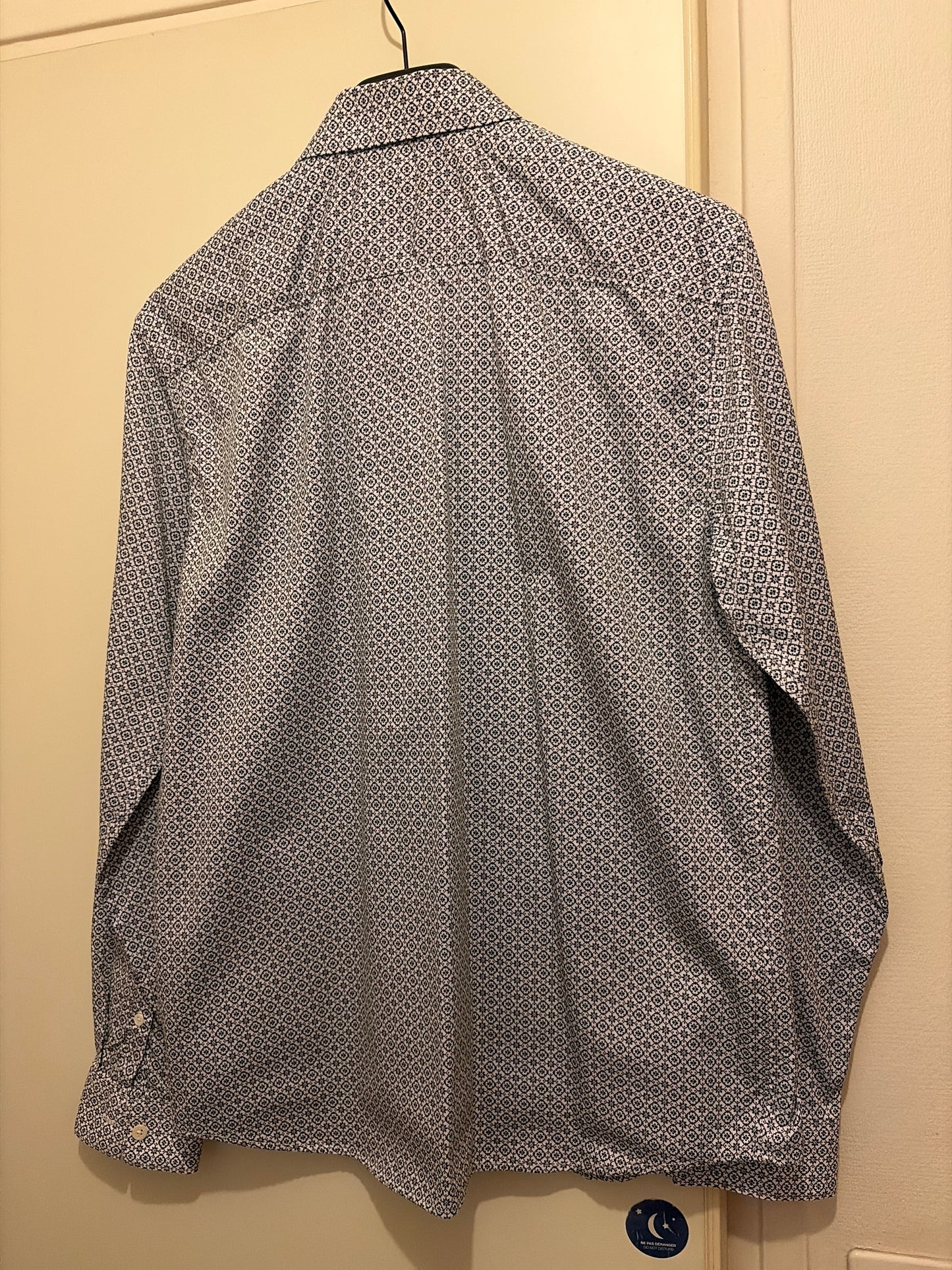 Chemise regular imprimé géométrique coton