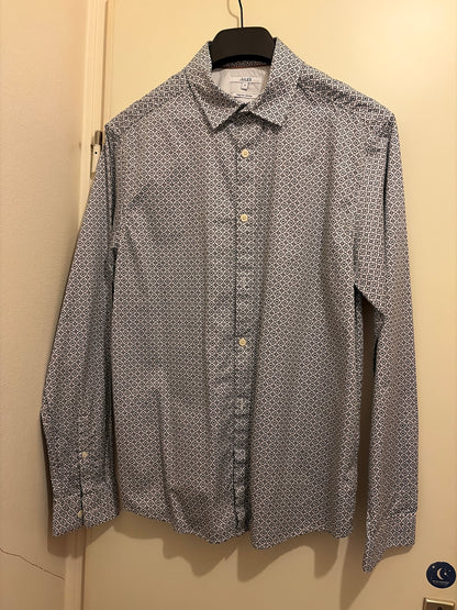 Chemise regular imprimé géométrique coton