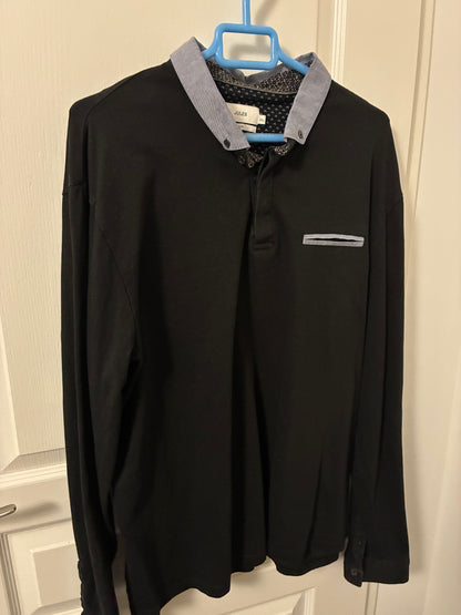Polo manches longues en jacquard