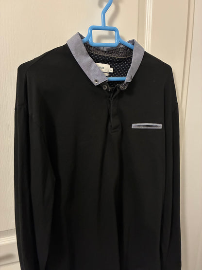 Polo manches longues en jacquard