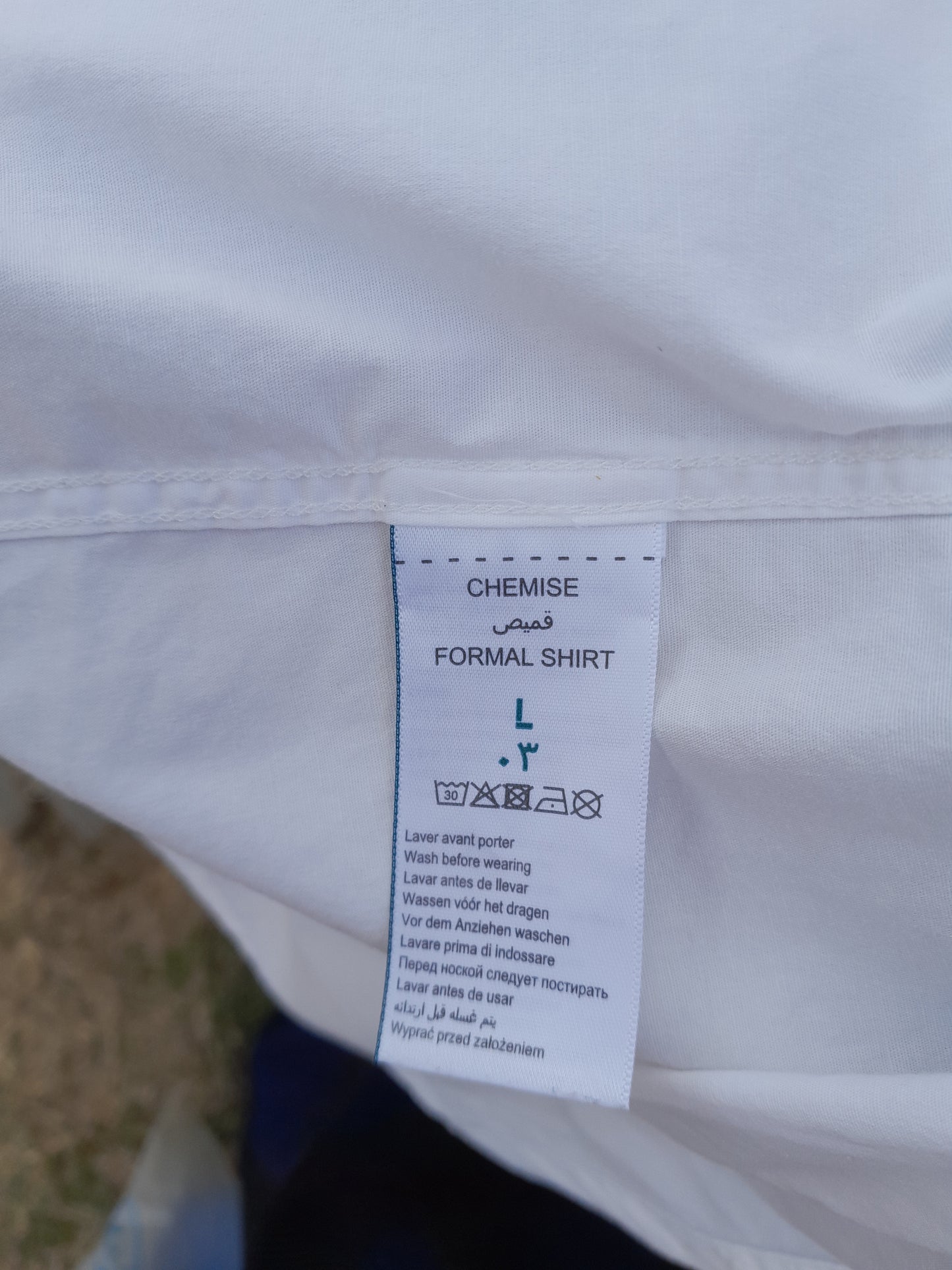 Chemise blanche manche longue