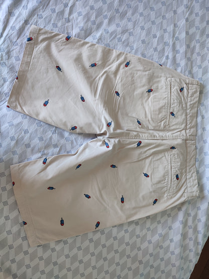 Bermuda chino brodé glaces