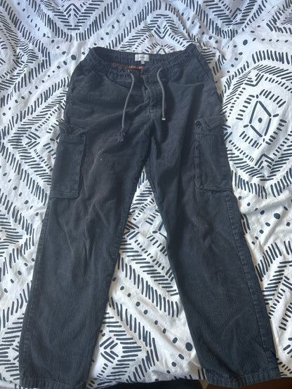Pantalon cargo en velours coton recyclé