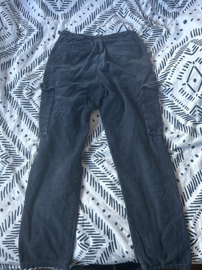 Pantalon cargo en velours coton recyclé