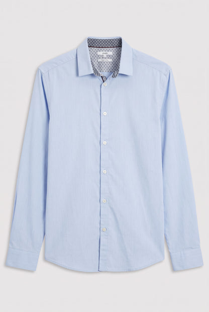 Chemise longue bleu clair