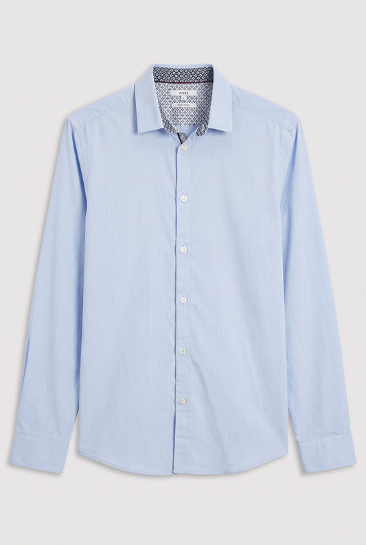 Chemise longue bleu clair