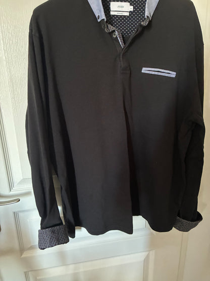 Polo manches longues en jacquard