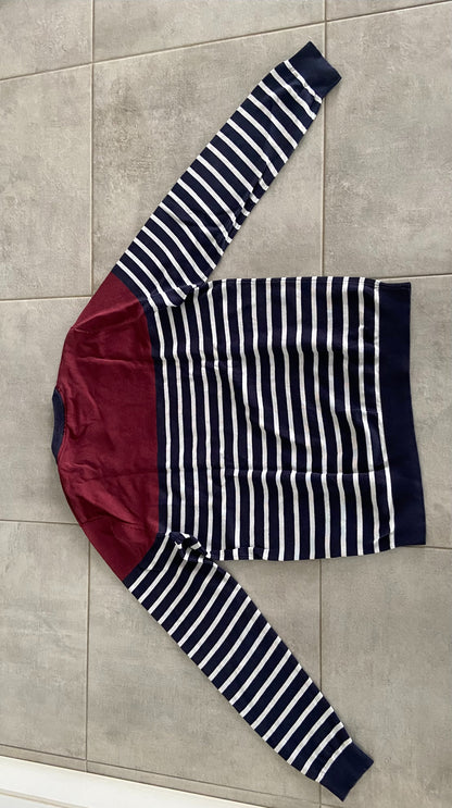 Pull jersey colorblock poche