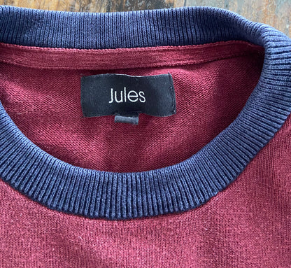 Pull jersey colorblock poche