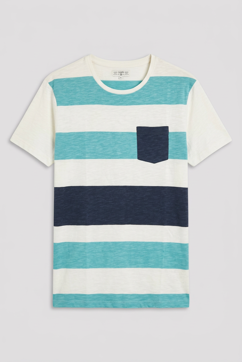 T-shirt à rayures bleues Jules