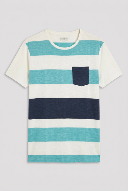 T-shirt à rayures bleues Jules