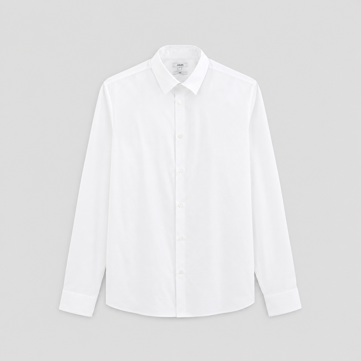 Chemise slim unie en polyamide recyclé