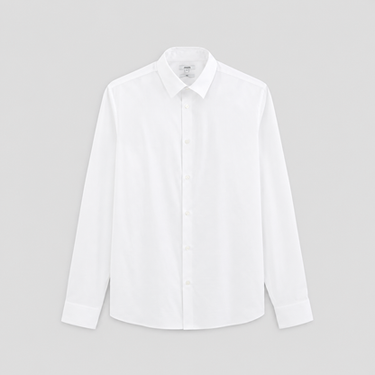Chemise slim unie en polyamide recyclé