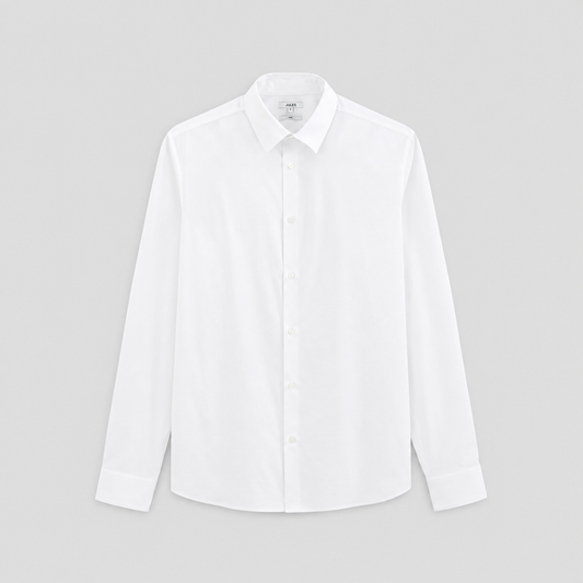 Chemise slim unie en polyamide recyclé