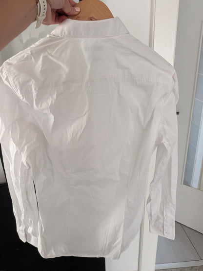 Chemise slim unie en polyamide recyclé